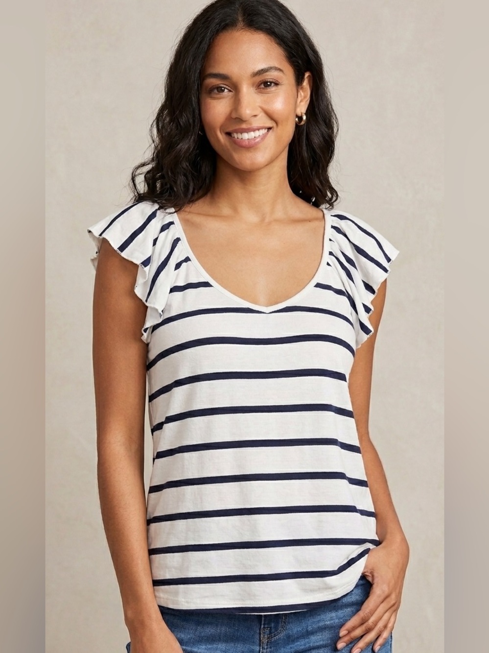 Chaser White Top with Black Stripes